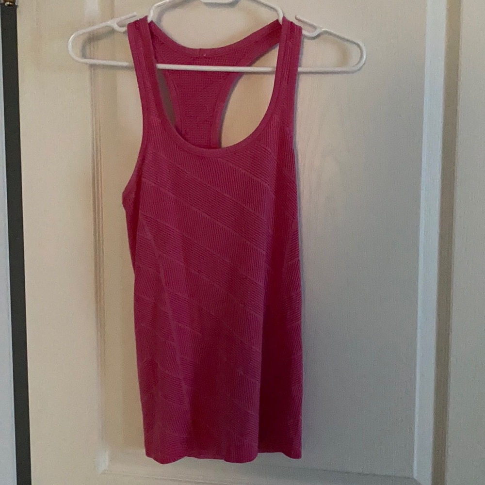 Pink lululemon tank top